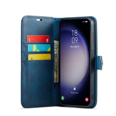 DG MING Samsung S24 FE 2-in-1 magneetti lompakkokotelo - Sininen