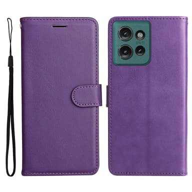 SKALO Motorola Edge 50 5G PU-nahkainen Lompakkokotelo - Violetti