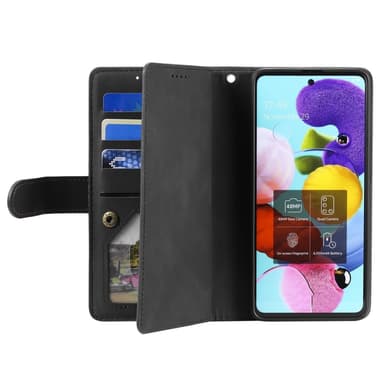 SKALO Motorola Moto G35 5G Big Wallet 9-Korttitasku Lompakkokotelo - Musta