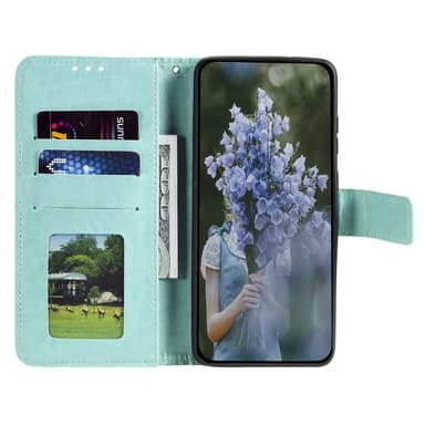 SKALO Motorola Moto G35 5G Mandala lompakkokotelo - Turkoosi