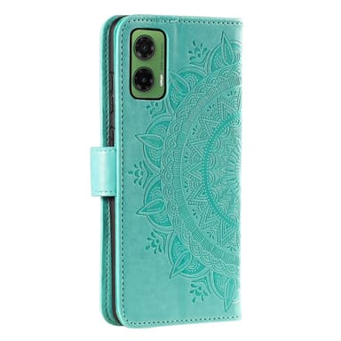 SKALO Motorola Moto G35 5G Mandala lompakkokotelo - Turkoosi