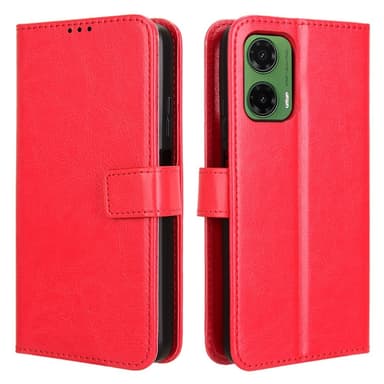 SKALO Motorola Moto G35 5G PU-nahkainen Lompakkokotelo - Punainen