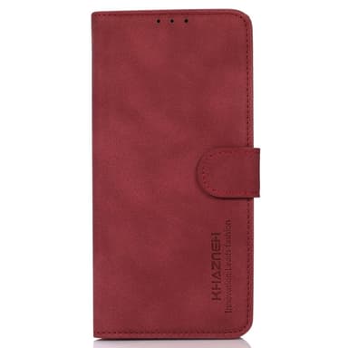 SKALO Samsung S24 FE KHAZNEH Lompakkokotelo PU-nahasta - Punainen