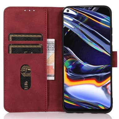 SKALO Samsung S24 FE KHAZNEH Lompakkokotelo PU-nahasta - Punainen