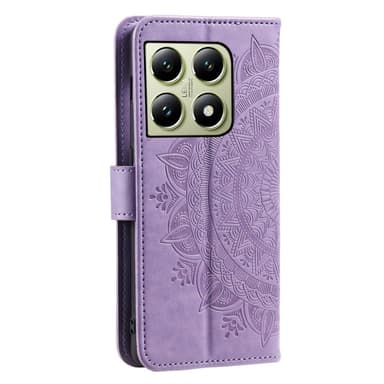 SKALO Xiaomi 14T Pro Mandala lompakkokotelo - Violetti