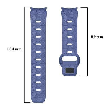 SKALO Kuusikulmainen Silikoniranneke Samsung Watch 6 Classic 43mm/47mm - Musta