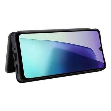 SKALO Xiaomi Redmi 14C Carbon Fiber Lompakkokotelo - Musta