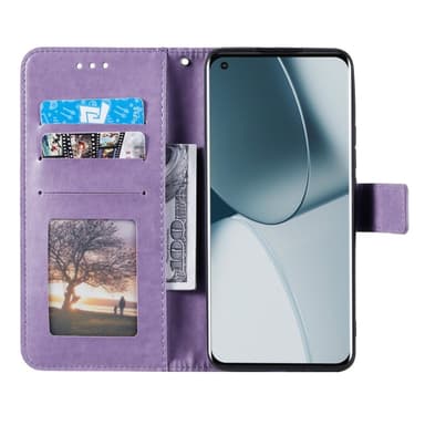 SKALO Xiaomi 14T Pro Mandala lompakkokotelo - Violetti