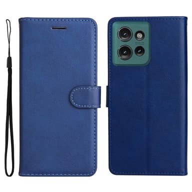 SKALO Motorola Edge 50 5G PU-nahkainen Lompakkokotelo - Sininen