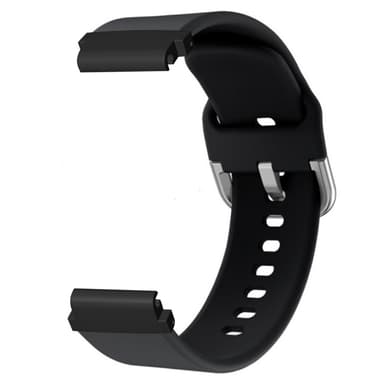 SKALO Garmin Fenix 7S/7S Pro 42mm Silikoniranneke Muotoiltu - Musta