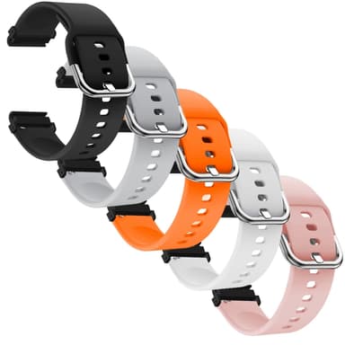 SKALO Garmin Fenix 7S/7S Pro 42mm Silikoniranneke Muotoiltu - Musta