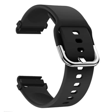 SKALO Garmin Fenix 7S/7S Pro 42mm Silikoniranneke Muotoiltu - Musta
