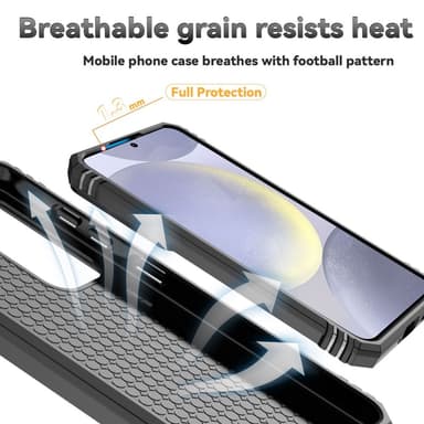 SKALO Samsung S24 FE Armor hybridi metallirengas kameran liukusäädin - Musta