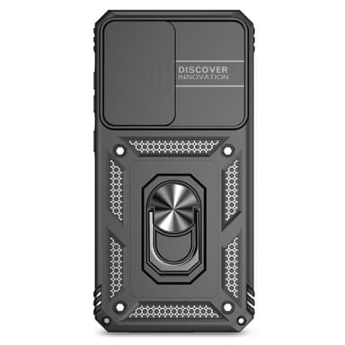 SKALO Samsung S24 FE Armor hybridi metallirengas kameran liukusäädin - Musta