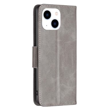 SKALO iPhone 15 Lompakkokotelo PU-nahkaa - Harmaa