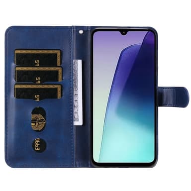 SKALO Xiaomi Redmi 14C Classic Lompakkokotelo vetoketjullinen lokero - Sininen