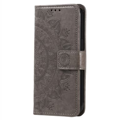 SKALO Xiaomi Redmi 14C Mandala lompakkokotelo - Harmaa