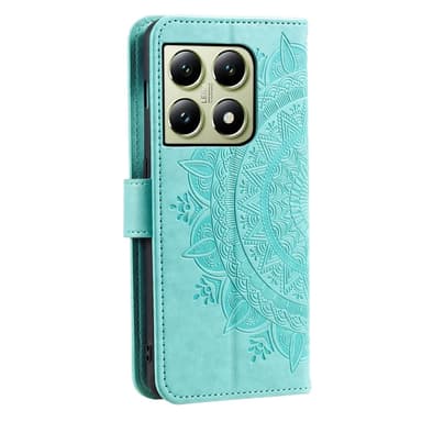 SKALO Xiaomi 14T Pro Mandala lompakkokotelo - Turkoosi