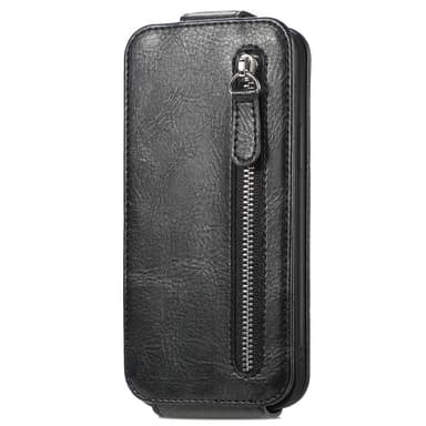 SKALO Samsung S24 FE Vertical Flip Lompakkokotelo - Musta