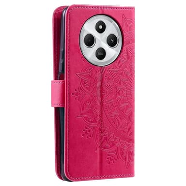 SKALO Xiaomi Redmi 14C Mandala lompakkokotelo - Pinkki