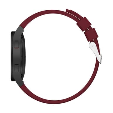 SKALO Samsung Watch 6 Classic 43mm/47mm Silikoniranneke Muotoiltu - Viininpunainen