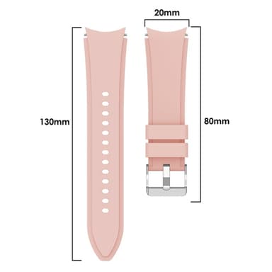 SKALO Samsung Watch 6 40mm/44mm Silikoniranneke Muotoiltu - Pinkki