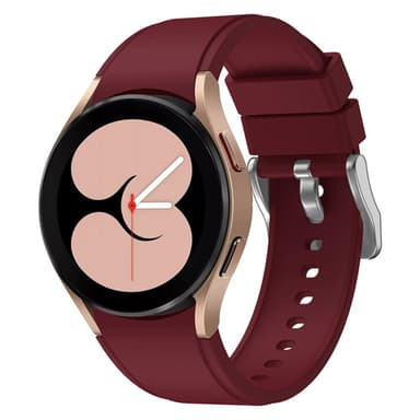 SKALO Samsung Watch 6 Classic 43mm/47mm Silikoniranneke Muotoiltu - Viininpunainen