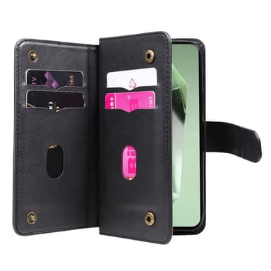 SKALO Samsung S24 FE 10-lokeroa Lompakkokotelo - Musta