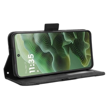 SKALO Motorola Moto G35 5G 6-lokeroa Lompakkokotelo - Musta