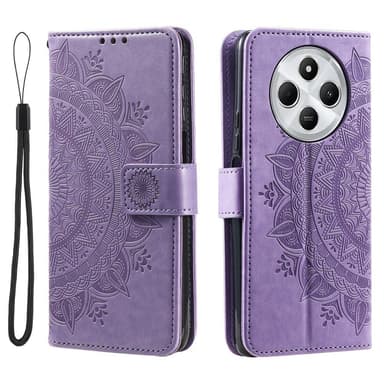 SKALO Xiaomi Redmi 14C Mandala lompakkokotelo - Violetti