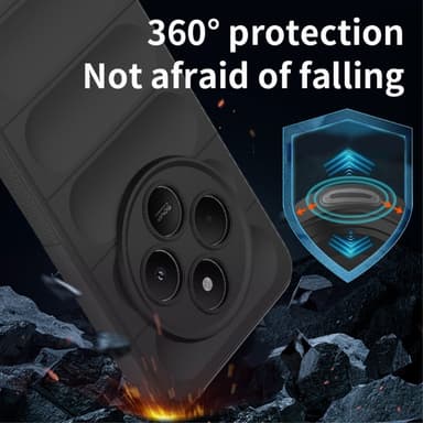 SKALO Xiaomi Redmi 14C Rugged Bumpers TPU-suojakuori - Musta
