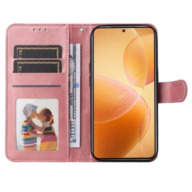 SKALO Xiaomi 14T Pro PU-nahkainen Lompakkokotelo - Pinkki