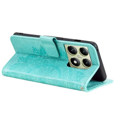 SKALO Xiaomi 14T Pro Mandala lompakkokotelo - Turkoosi