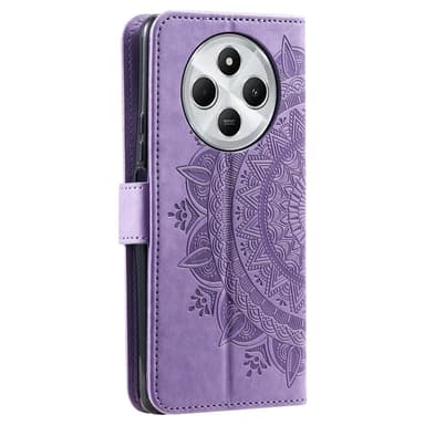 SKALO Xiaomi Redmi 14C Mandala lompakkokotelo - Violetti