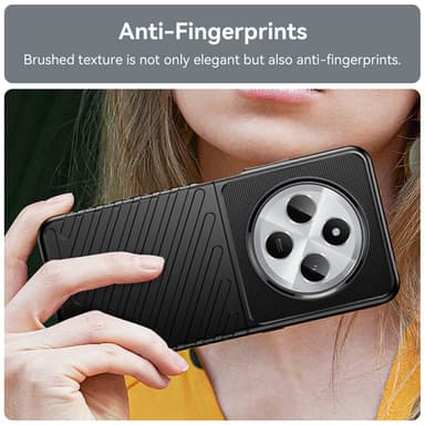 SKALO Xiaomi Redmi 14C Twill TPU kuori - - Musta