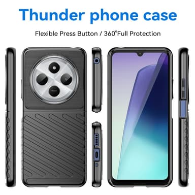 SKALO Xiaomi Redmi 14C Twill TPU kuori - - Musta