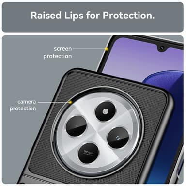 SKALO Xiaomi Redmi 14C Twill TPU kuori - - Musta