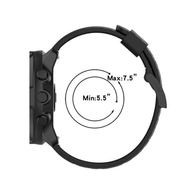 SKALO Silikoniranneke Mobvoi TicWatch Pro 5 - Valkoinen