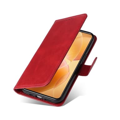 SKALO Xiaomi 14T Pro PU-nahkainen Lompakkokotelo - Punainen