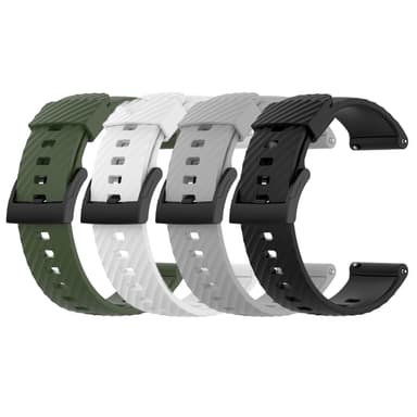 SKALO Silikoniranneke Mobvoi TicWatch Pro 5 - Valkoinen