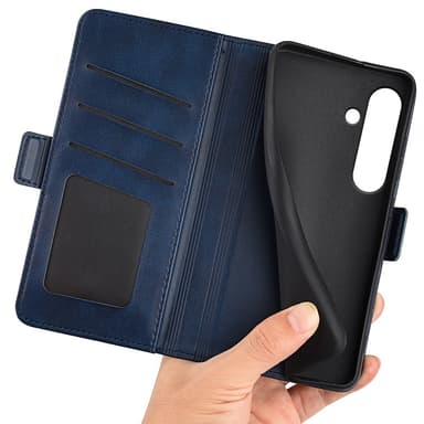 SKALO Samsung S24 FE Premium Wallet Lompakkokotelo - Sininen