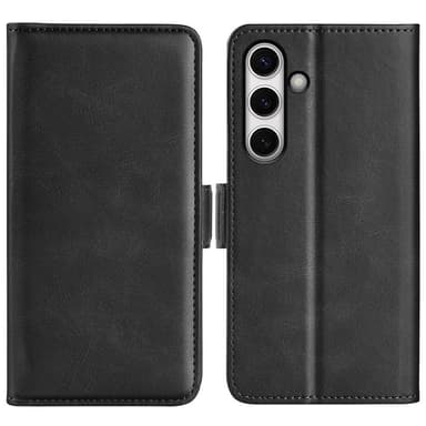 SKALO Samsung S24 FE Premium Wallet Lompakkokotelo - Musta
