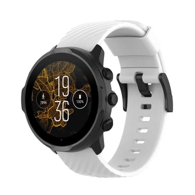 SKALO Silikoniranneke Mobvoi TicWatch Pro 5 - Valkoinen