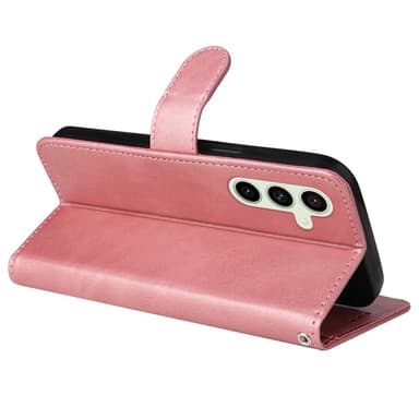 SKALO Samsung S24 FE PU-nahkainen Lompakkokotelo - Pinkki