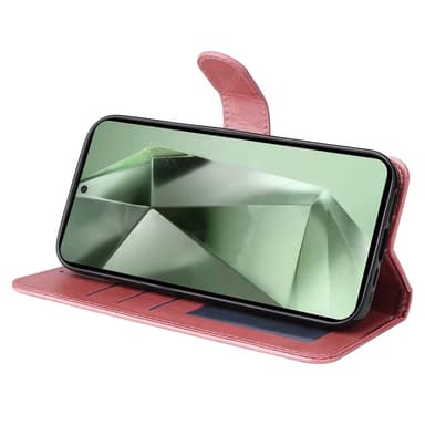 SKALO Samsung S24 FE PU-nahkainen Lompakkokotelo - Pinkki