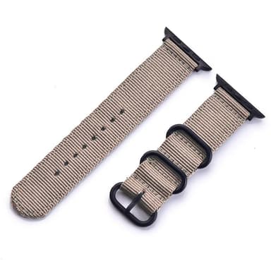 SKALO Nato-ranneke Nylon Apple Watch Series 4-6 44mm - Beige