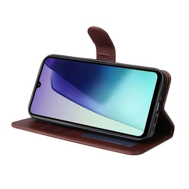 SKALO Xiaomi Redmi 14C PU-nahkainen Lompakkokotelo - Ruskea
