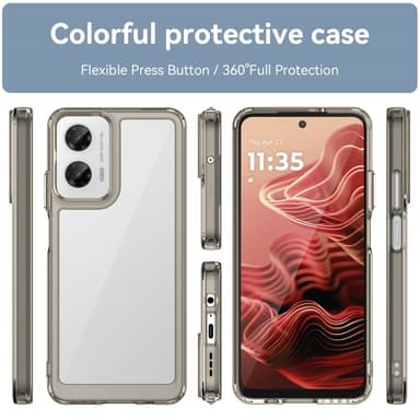 SKALO Motorola Moto G35 5G Väri Puskurin Suojakuori - Harmaa