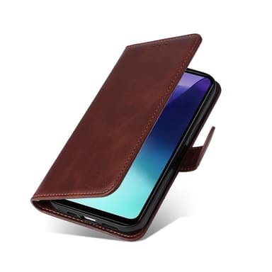 SKALO Xiaomi Redmi 14C PU-nahkainen Lompakkokotelo - Ruskea