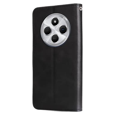 SKALO Xiaomi Redmi 14C Classic Lompakkokotelo vetoketjullinen lokero - Musta